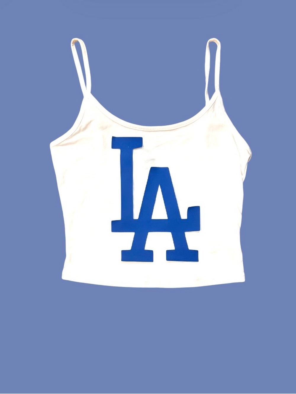 LA Logo White Spaghetti Strap Camisole